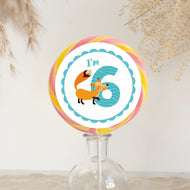 I'm 6 Birthday Fox Lollipop