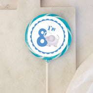 I'm 8 Birthday Elephant Lollipop