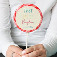 Yellow Last Day Of Reception Giant Lollipop