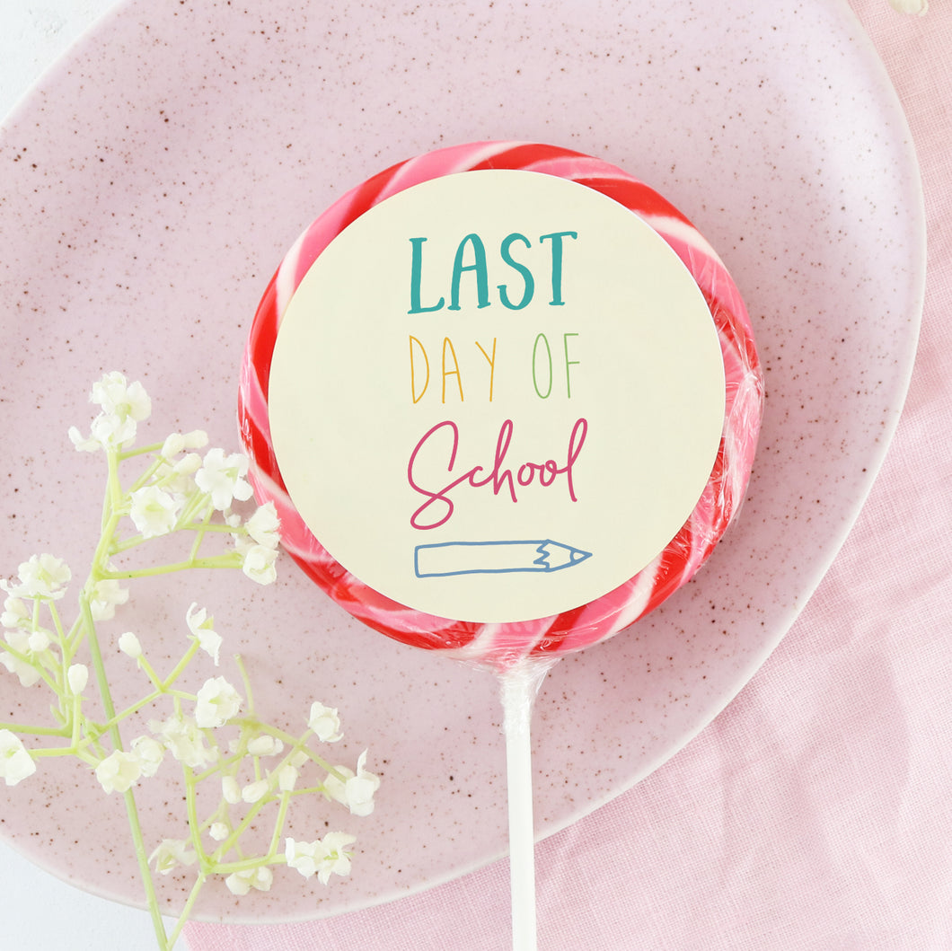 Yellow Last Day Of School Giant Lollipop