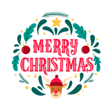 Load image into Gallery viewer, Merry Christmas Round &amp; Reindeer Lollipop

