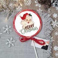 Merry Christmas Vintage Santa Lollipop