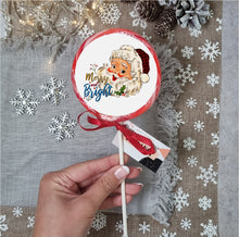 Load image into Gallery viewer, Merry and Bright Vintage Santa Lollipop
