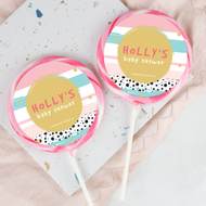 Personalised Modern Giant Baby Shower Lollipops