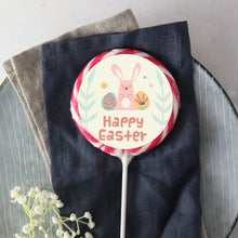 Load image into Gallery viewer, Pale Pink Bunny Happy Easter Lollipop - Suck It &amp; Say

