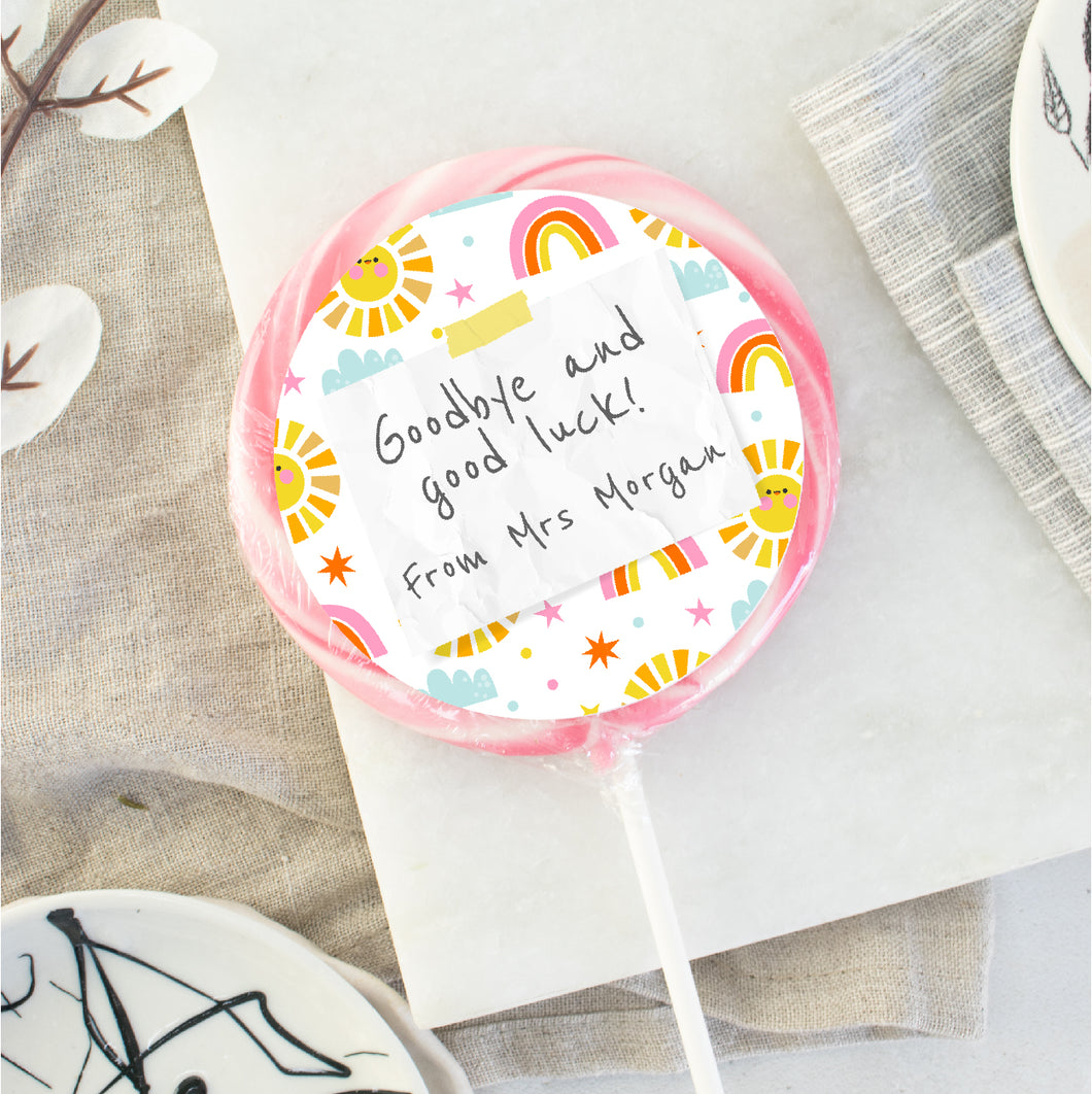 Personalised Goodbye and Good Luck Giant Lollipop