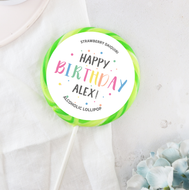 Personalised Sprinkles Happy Birthday Lollipop