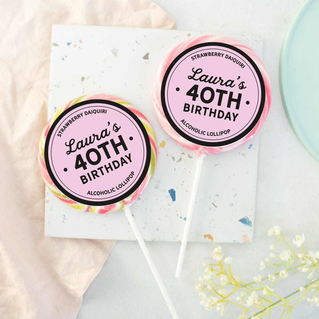 Personalised Bold Birthday Age Giant Lollipops