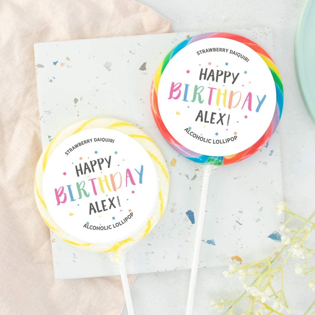 Personalised Sprinkles Birthday Giant Lollipops