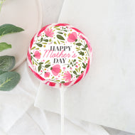 Pink and Green Floral Wreath Lollipop