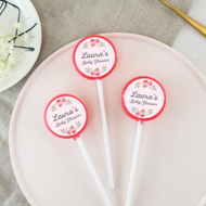 Personalised Floral Baby Shower Lollipops