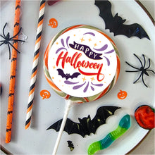 Load image into Gallery viewer, Happy Halloween Purple Lollipop - Suck It &amp; Say
