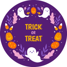 Load image into Gallery viewer, Purple Trick or Treat Halloween Lollipop
