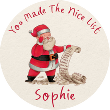 Load image into Gallery viewer, Personalised Santa You Made the Nice List Lollipop
