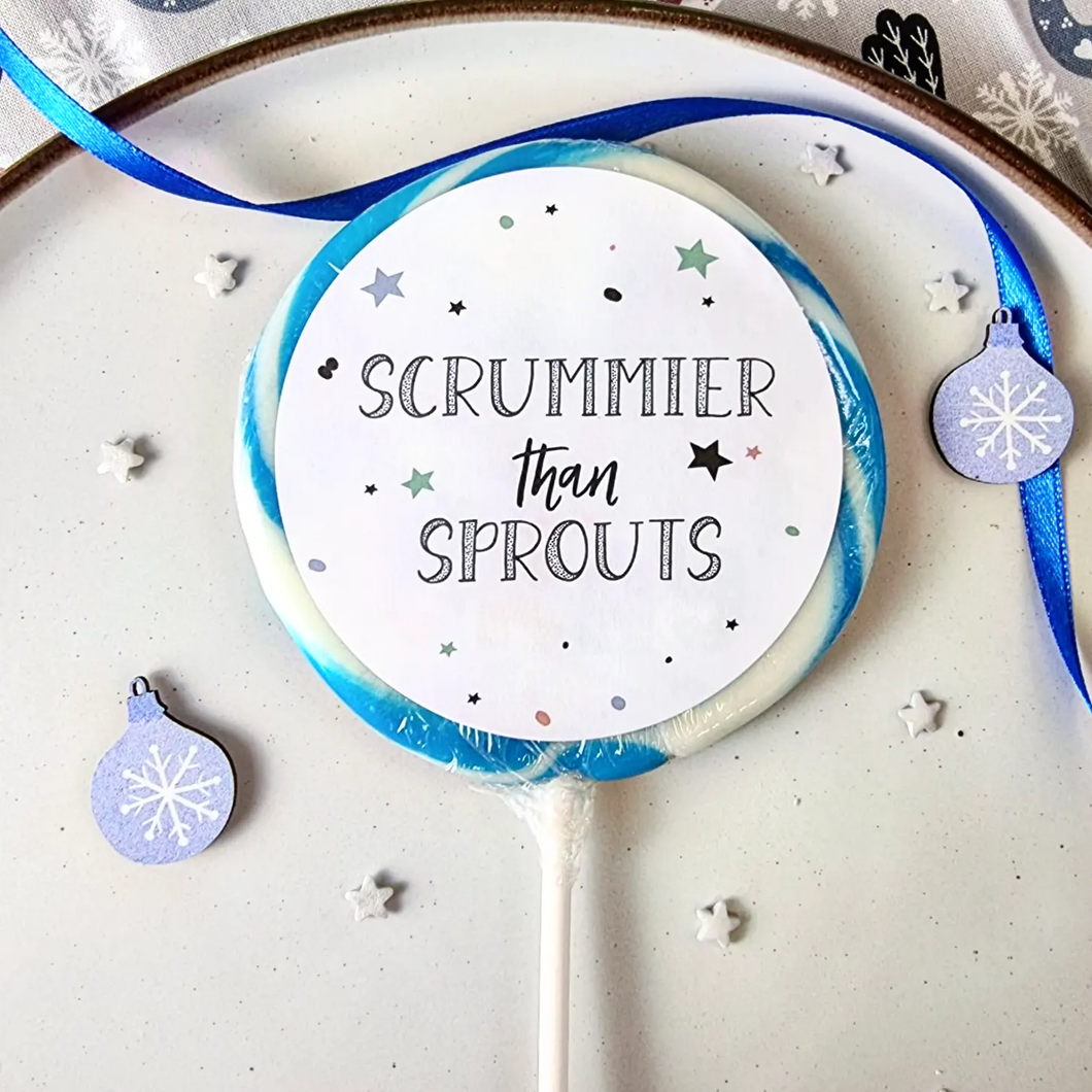 Scrummier Than Sprouts Lollipop - Suck It & Say