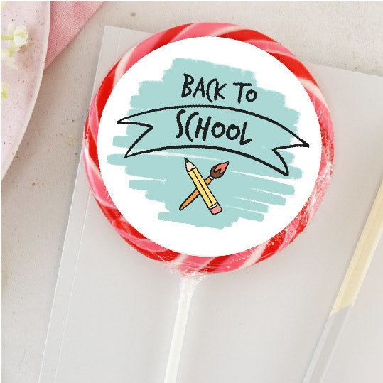 Teal Back to School Lollipop