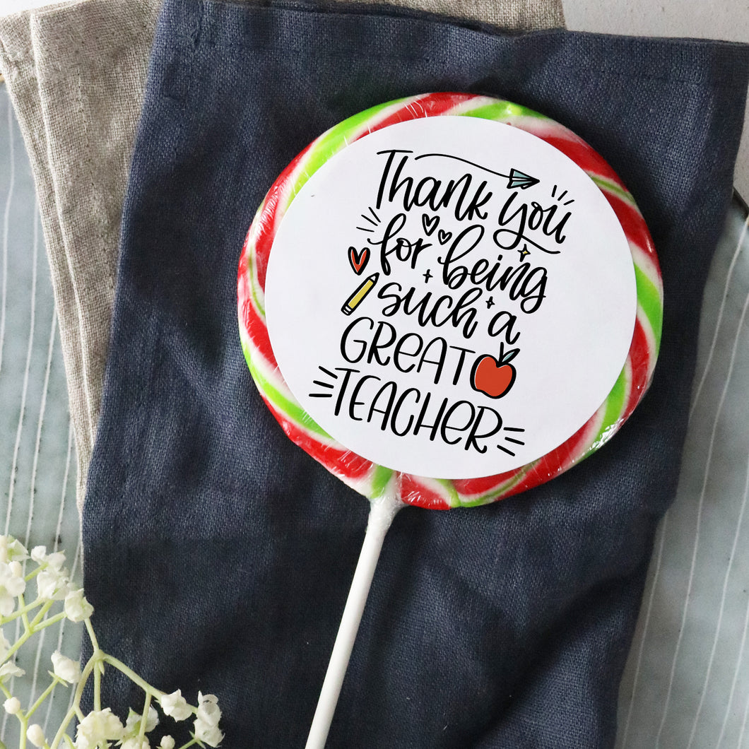 Thanks For Being Such A Great Teacher Giant Lollipop