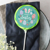 Turqouise and White Bunny Ears Lollipop - Suck It & Say