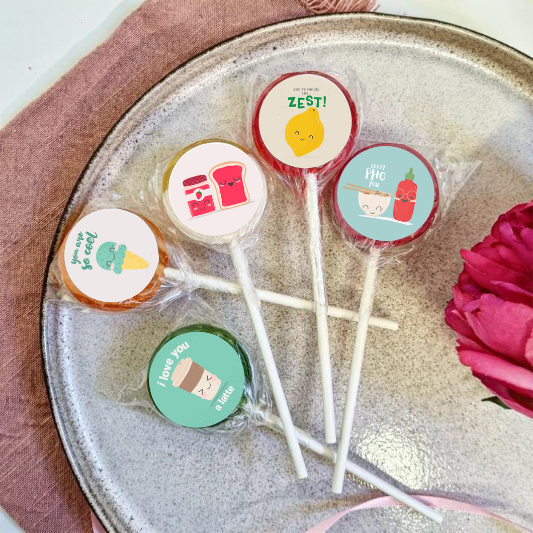 Valentine Puns Small Lollipop Set