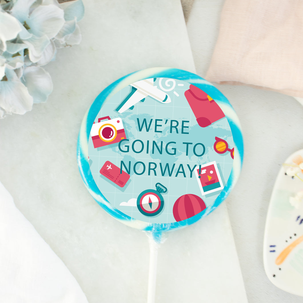 Personalised We Are Going To Country Lollipop
