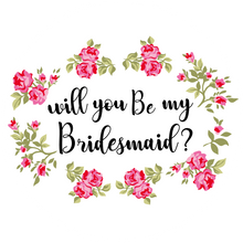 Load image into Gallery viewer, Will You Be My Bridesmaid Pink Floral Lollipop
