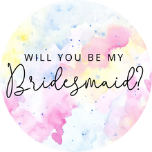Load image into Gallery viewer, Will You Be My Bridesmaid Watercolour Pastel Lollipop
