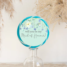 Load image into Gallery viewer, Will You Be My Maid of Honour Blue Floral Lollipop
