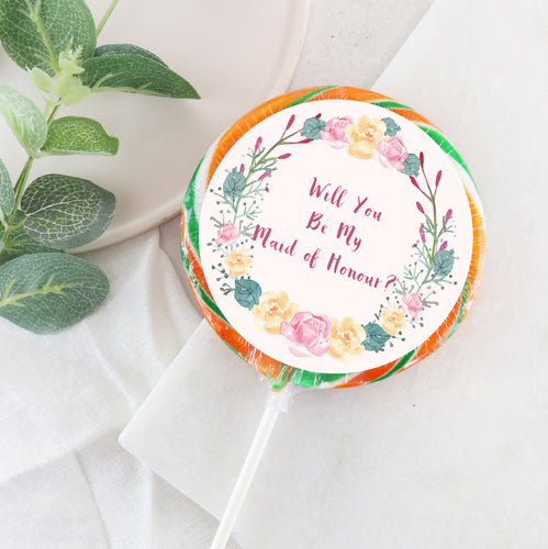 Will You Be My Maid Of Honour Lollipop - Suck It & Say