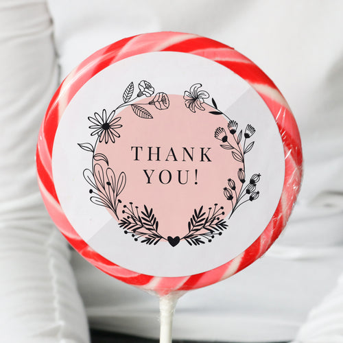 Wreath Thank You Lollipop - Suck It & Say