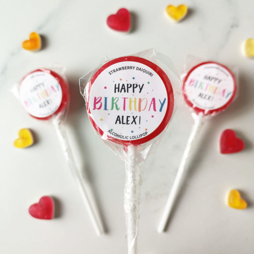 Personalised Sprinkles Birthday Lollipops
